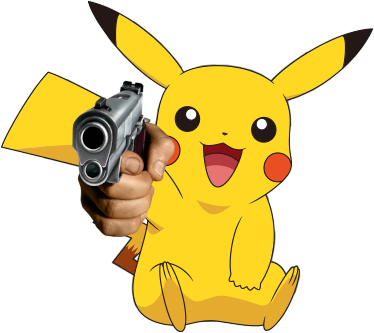 Pikachu with a gun